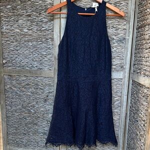 Chic Navy Lace Mini Dress by Joie size 4